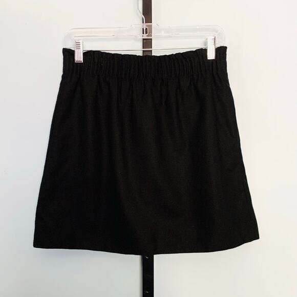 J. Crew Black City Wool Skirt Size 4 - Picture 2 of 6
